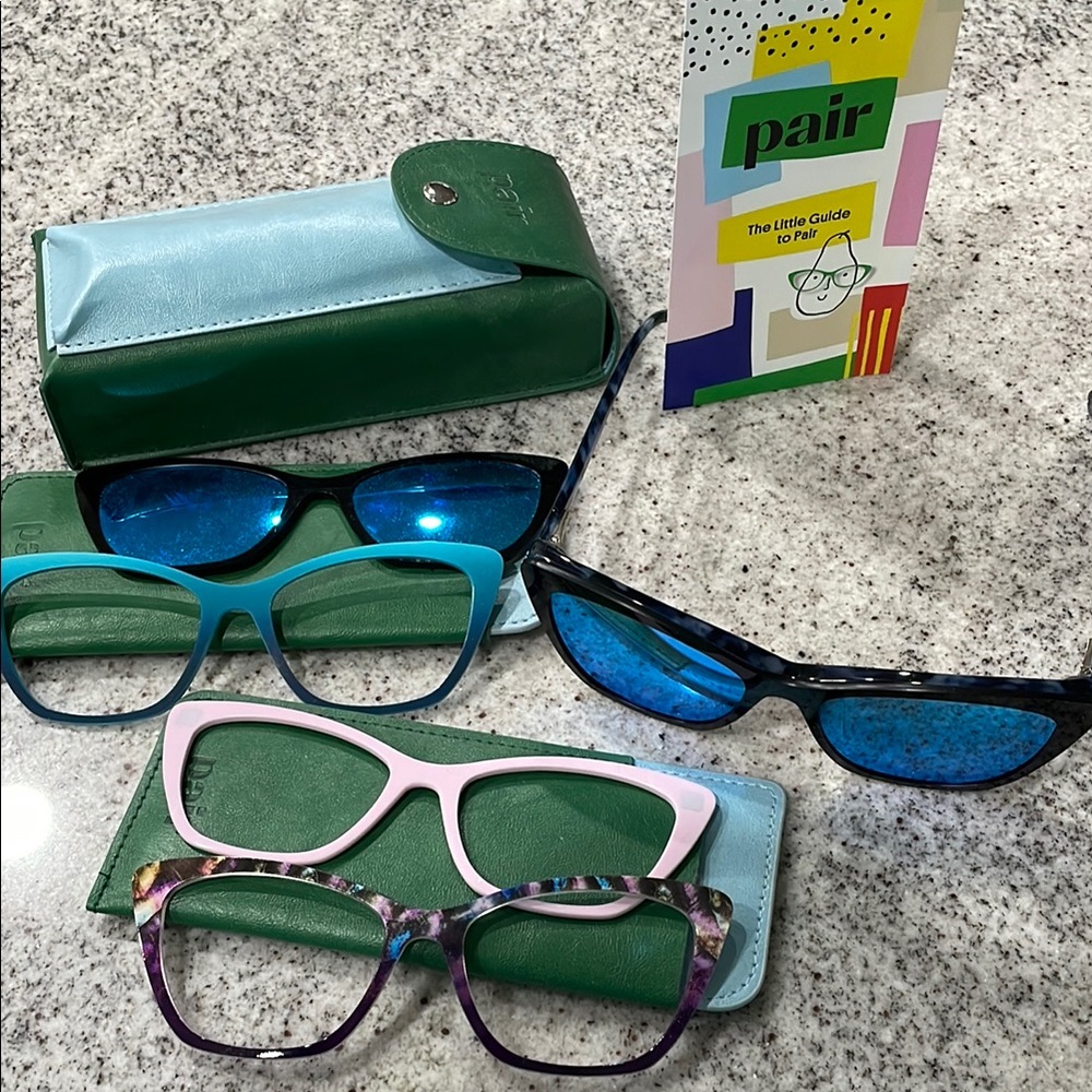 Blue/pink/tortiseshell Eyeglass Collection